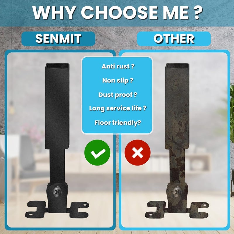 Senmit Angle Adjustable Connectors,Baluster Swivel Connectors with Screw for Installation of 1/2" Square Balusters balusters for Staircase Interior 50Pack - Image 2